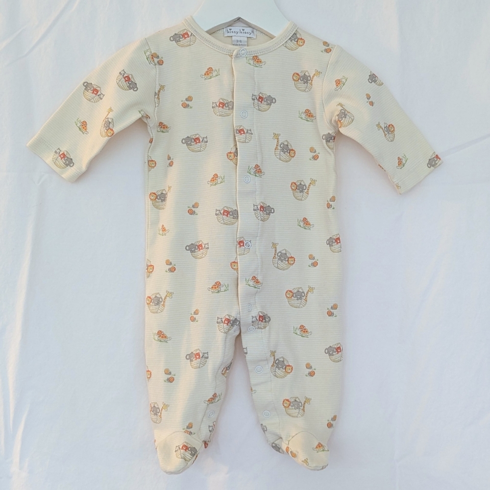 Kissy Kissy | Snap Footie with Savannah Animals | 3-6M